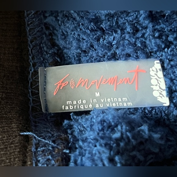 NWT Free People FP Movement Women's Cuddle Up Pants in Prep School Blue - Picture 3 of 7